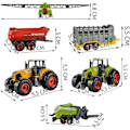 Miniatyrbillede 3 af 4: Traktor Trailer Farm Maskiner Legetøj til Børn