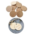 Miniatyrbilde 5 av 5: 20 Stykker Ubehandlede Treskiver Runde Disker Sirkelbiter Utskjæringer Brikker 4cm