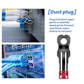 Miniatyrbilde 5 av 5: 100 stk. Rød RJ45 Port Ethernet LAN Hub Anti-støvdeksel Plugghette Blokkeringsbeskyttelse med Proprietær Lås og Nøkkel