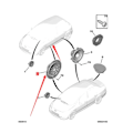 Pikkukuva 4 / 5: Auton oven kaiutin 9807145580 DC00436080 malleihin 206 307 Partner C2 C3 C4 C5 Xsara