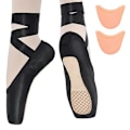 Miniatyrbillede 2 af 5: Ballet Pointe Sko Piger Kvinder Bånd Ballerina Sko med Tå Pads