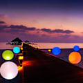 Miniatyrbild 5 av 5: 1 st badleksak 13 färger lysande boll uppblåsbar LED lysande strandboll 241109