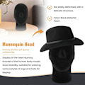 Miniatyrbillede 5 af 5: Sort Skum Herre Model Mannequin Dummy Stand Butiksdisplay Hat