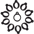 Miniatyrbillede 1 af 5: 20 stk. Anti-Tab Silikone Gummi Ringe 13mm Diameter Sort Anti-Tab O Ringe Multipurpose Halskæde Lanyard Udskiftning Vedhæng Bæresæt DIY