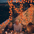 Miniatyrbild 4 av 5: 2-pack Höstdekoration för Hemmet Thanksgiving Dekorationer Ljusa Höstgirlander Lönnlöv Totalt 3 Meter 20 LED Batteridrivna Inomhus Utomhus Ljuskedjor
