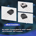 Miniatyrbillede 5 af 5: 2 silicium transistorer - D 1047 + B 817, 200 V, 12 A
