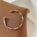 Miniatyrbilde 3 av 3: Retro Mansjett Armbånd Blank Åpning Bangles for Kvinner Minimalistisk Vridd Håndledd Smykker