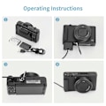 Miniatyrbillede 5 af 5: NP-BX1 Dummy Batteri med USB-A Strømadapter DC-Kobling til ZV-1 RX100 M7 M6 M5 RX1R HX50 HX90 HX300 HX400 Kamera