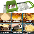 Miniatyrbilde 3 av 5: Spaetzle-maker i premium rustfritt stål med komfortabelt grep - Tradisjonell tysk eggnodelmaker