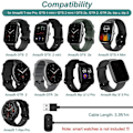 Miniatyrbilde 5 av 5: Lader kompatibel med Amazfit Gts 2, Gts 2 Mini, Gts 2e, Gtr 2, Gtr 2e, Gts 4 Mini, T-rex Pro, Bip 3, Bip U Smartklokke, Lading kabel Dokkingstasjon