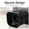Miniatyrbillede 4 af 5: 52mm SLR MicroSingle Modlysblænde Firkantet Aluminium Legering Modlysblænde, , , Kameraer Sort