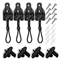 Miniatyrbillede 1 af 5: Reservedele Rullegardin Hardware Bungee Kit og Endekaps Skygge Fastgørelser til Udendørs Rullegardin Solskærm 4Pak