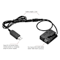 Pikkukuva 2 / 5: -E8 Tyhjä Akku DC Virtapankki USB-sovitinkaapelin Vaihto LP-E8:lle 550D 600D 650D 700
