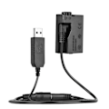 Pikkukuva 1 / 5: -E8 Tyhjä Akku DC Virtapankki USB-sovitinkaapelin Vaihto LP-E8:lle 550D 600D 650D 700