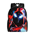 Miniatyrbillede 1 af 5: Miles Morales Rygsæk, Rejse Laptop Rygsæk, Vandafvisende College Skole Computer Taske, Holdbar