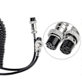 Miniatyrbillede 2 af 5: 70 cm Aviation Mikrofonkabel til Kenwood Transceiver MC-60 Sort Slidstærkt