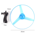 Miniatyrbilde 3 av 5: 3 stk LED-belyste flygende skiver Propellleker Trekkstreng Flyvende tallerkener UFO Spinnleker
