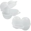 Äggförvaring 2-pack 2-fack, Praktisk äggförvaring - Bärbar, PP-material, för picknick och simning