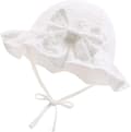 Solhatt för flickbebisar, broderad blommig fiskarhatt för småbarn, sommarhatt, lämplig för flickbebisar.
