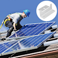 Miniatyrbild 3 av 5: 8 Delar RV Solpanel Monteringsfäste med Mutter & Bult Set Aluminiumlegering Fotovoltaisk Panel Z Form Hållare