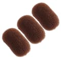 3 st Hårnålar för volym, Puffy Hårkudde Brun Brown