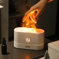 Vit flamma aromadiffuser med visuell flameffekt