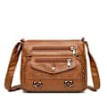 Dame Crossbody Taske Tote Håndtaske BRUN brun