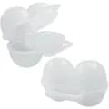 Äggförvaring 2-pack 2-fack, Praktisk äggförvaring - Bärbar, PP-material, för picknick och simning