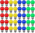 40X Farvede E27 LED-pærer 240 lumen til indendørs dekoration