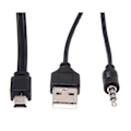 Pikkukuva 2 / 5: 3,5 mm Aux USB2.0 Uros Mini 5 Pin USB Kannettavan Kaiuttimen Audiokaapeli
