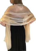 Silkeslen Pashmina Iriserande Sjal för Bröllop Brudar Brudtärnor Bal & Fester