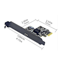 Pikkukuva 3 / 5: Työpöydän päivitykset PCIE X1 - USB3.2 Gen2 Type C -laajennuskortti 10 Gbps:n tiedonsiirrolla ASM3142-sirun työpöytäsovitin