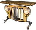 Steampunk industriell bordsmodell - gul storlek 15*7*15cm