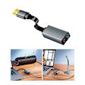 Pikkukuva 2 / 5: USB-äänikorttisovitin 3,5 mm:n liitännällä kuulokkeille ja mikrofonille, laaja yhteensopivuus, metallikotelo