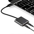 Pikkukuva 5 / 5: USB-äänisovitin Ulkoinen äänikortti PC:lle ja kannettavalle USB-mikrofonisovitin 3,5 mm:lle kuulokekaiuttimelle