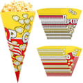 100 st Popcornpapperspåsar med avsmalnande spetsar Konformade godispåsar för popcorn och godis