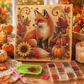 Thanksgiving 3D Perleperlemalingssett for voksne, Høst Høst Diamantkunst, Nybegynnervennlig DIY-håndverk for sesongbasert hjemmepynt E