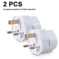 2x reseadapteradapterkontakt för England - reseadapter strömadapter EU till brittisk kontakt - reseadapter