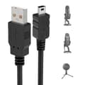 Mini USB-mikrofonkabel til Blue Yeti, 1m Yeti mikrofon USB-kabel USB A han til Mini 5-benet dataoverførselskabel til Blue Yeti USB-mikrofon, Blue Sn