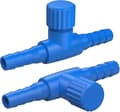 Akvarieluftkontrollventiler för 3/16\" ID luftslang, envägs plastluftflödesregulatorer, justerbara blå slanganslutningar, luftpumps AC