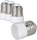 4x Sockeladapter - E27 till E14 Sockelomvandlare - E14 Lampsockeladapter för LED-halogenlampa