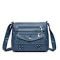 Dame Crossbody Taske Tote Håndtaske BLÅ blå