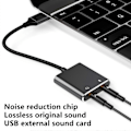 Pikkukuva 2 / 5: USB-äänisovitin Ulkoinen äänikortti PC:lle ja kannettavalle USB-mikrofonisovitin 3,5 mm:lle kuulokekaiuttimelle