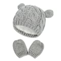 Miniatyrbild 1 av 5: Babyhatt och Vantar Baby Flicka Pojke Beanie Set Stickad Vinter H DXGHC