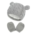 Miniatyrbilde 1 av 5: Babylue og votter Baby Jente Gutt Beanie Sett Strikket Vinter H DXGHC