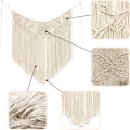 Miniatyrbild 5 av 7: Macrame Väggbonad, Vävd Gobeläng, Modern Chic Vävd Konst, Handgjord