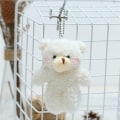 Miniatyrbillede 6 af 6: 2 stk. Plys Bamse Nøglering, Sød Fluffy Fyldte Dyr Nøglering Pen