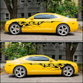 Miniatyrbillede 4 af 7: 2 stk. 103'' Universel Flamme Grafik Bil Auto Karosseri Sidesticker Fl