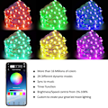 Miniatyrbillede 5 af 5: Mobiltelefonapp Kontrol Lysstreng Julepynt RGB Fu