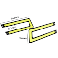 Miniatyrbilde 4 av 5: 1 par Hvite COB DRL LED Dagkjørelys for Universal Bil D